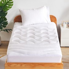 Cooling Twin Mattress Topper for Single Bed, Zoned Cool Mattress Pad Cover, Padd