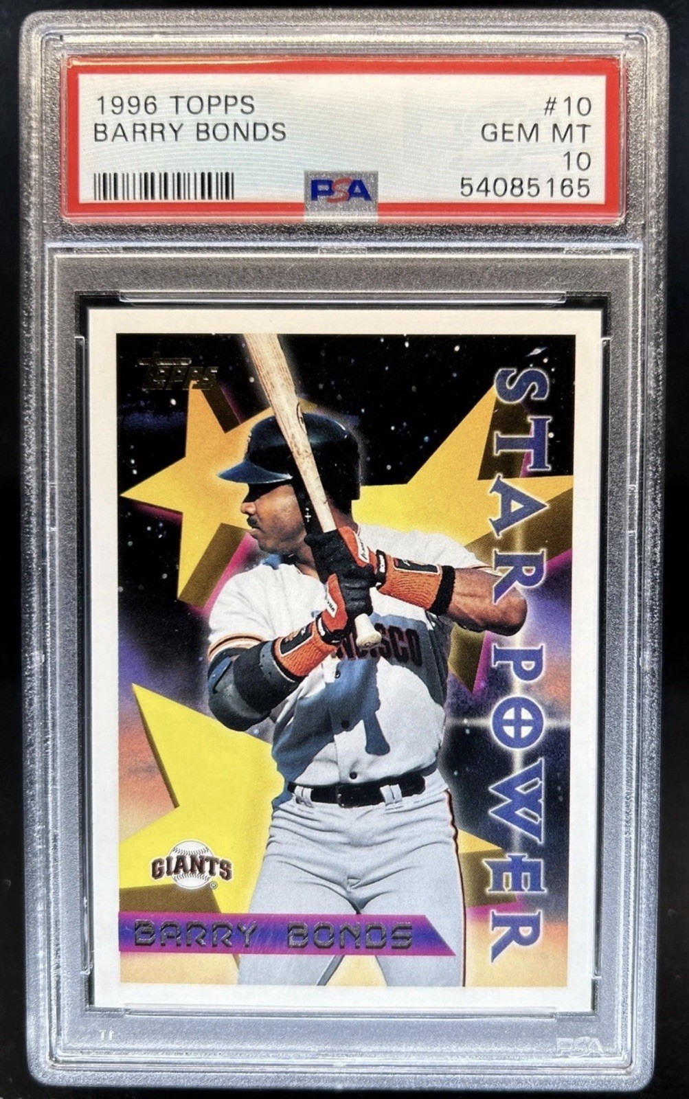 1996 Topps Barry Bonds #10 Star Power Insert Giants PSA 10 LOW POP!🔥