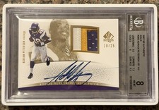 2007 SP Authentic Adrian Peterson Gold RC Patch AUTO 18/25  RARE Vikings 