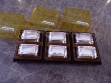 Wilkens Swedish Thread Large Napkin Rings for 6 People Silver Plated Excellent!