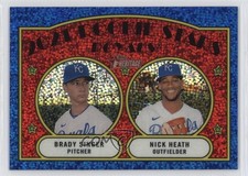 2021 Topps Heritage Rookie Stars Blue Sparkle Chrome Brady Singer Nick Heath 0hl