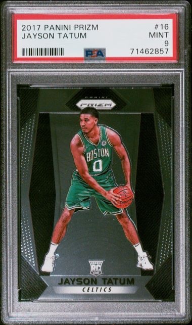 2017-18 Panini Prizm JAYSON TATUM #16 Rookie Card RC MINT PSA 9 CELTICS view 1
