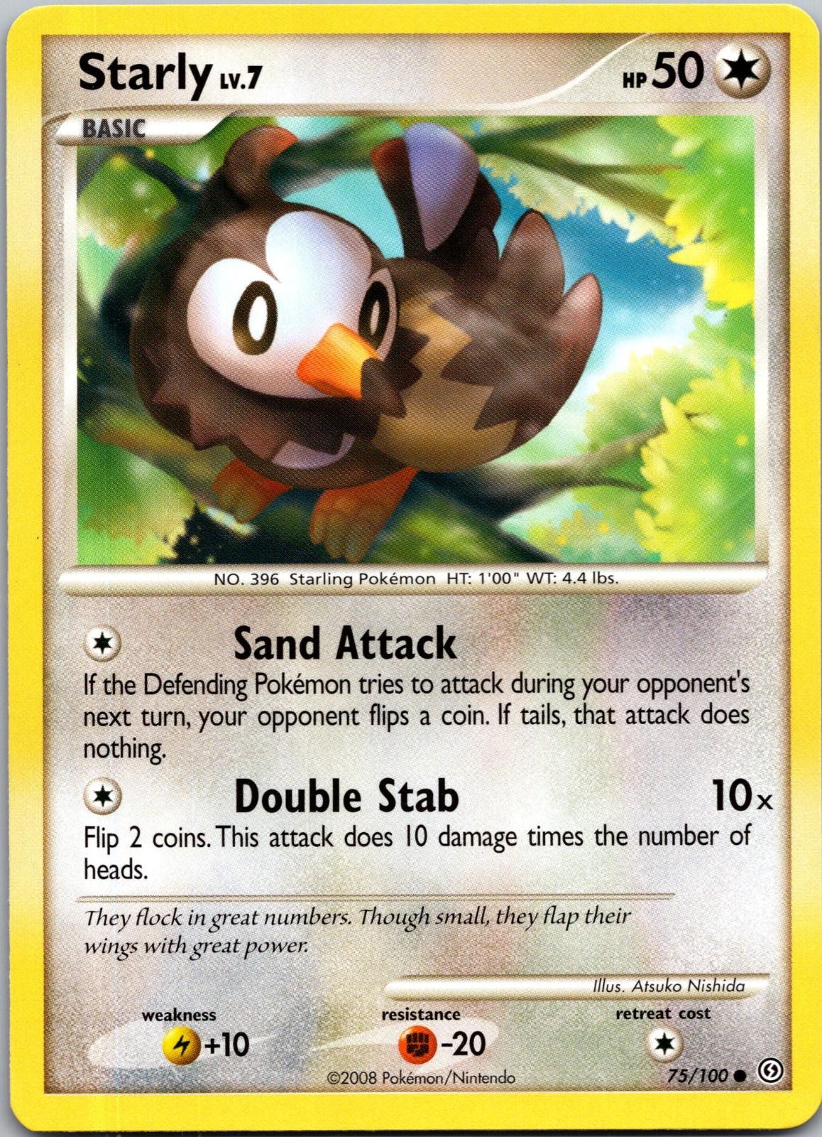 Starly 75/100 C Stormfront Pokemon Near Mint