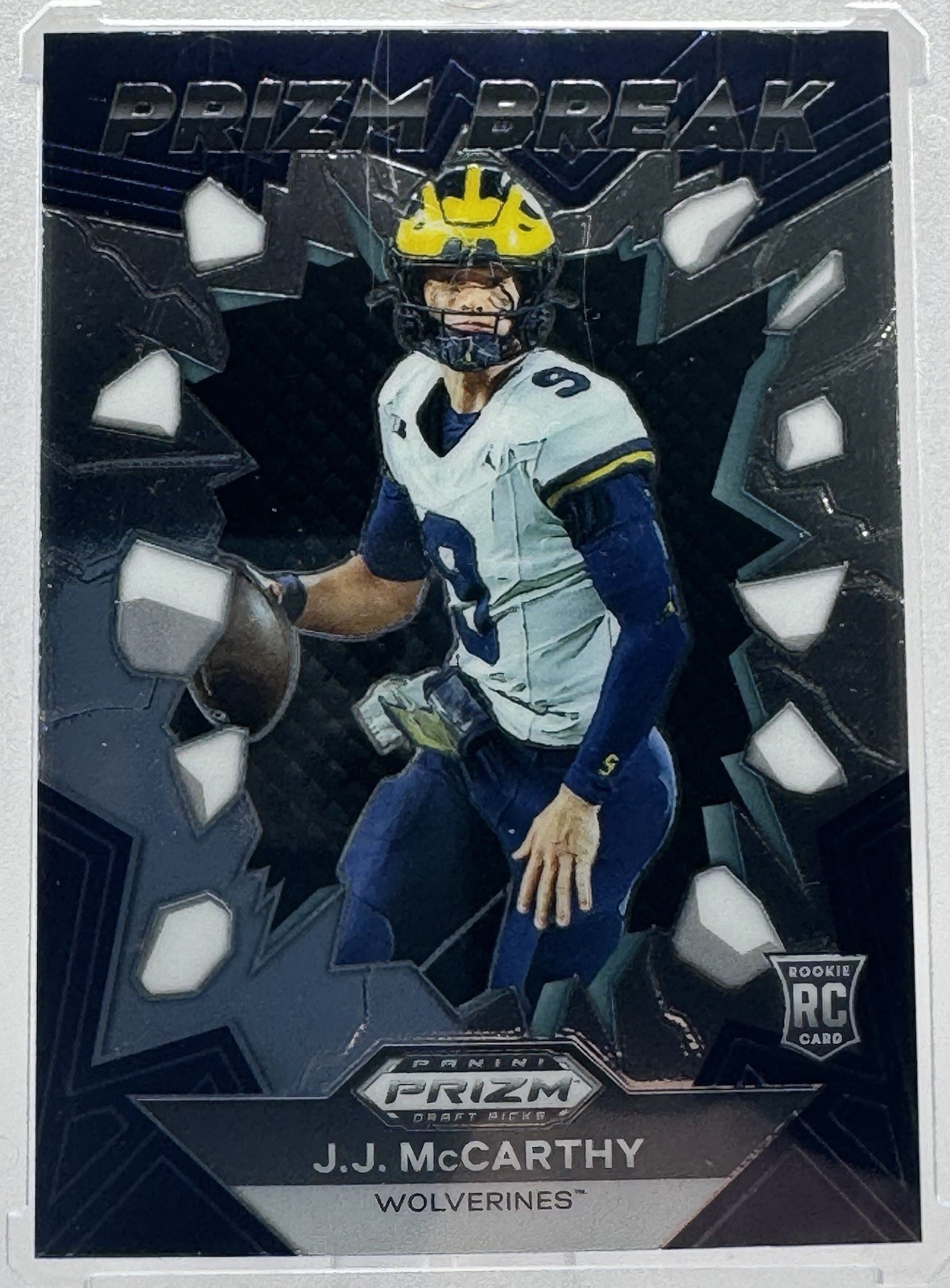 2024 Prizm Draft Picks #PB-JMY JJ McCarthy Prizm Break RC - MICH | MIN Vikings