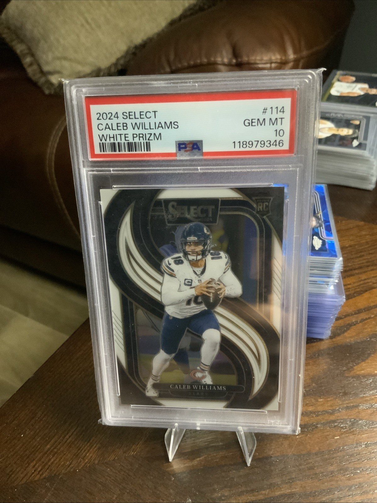 2024 Panini Select - Premier Level Caleb Williams #114 White Prizm /35 (RC)