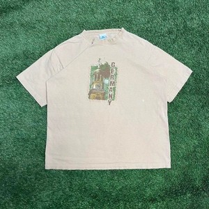 Y2K cream Germany center logo tee