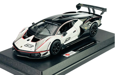 BBURAGO LAMBORGHINI ESSENZA SCV12 WEISS 1:24 DIE CAST METAL MODEL NEU IM KASTEN