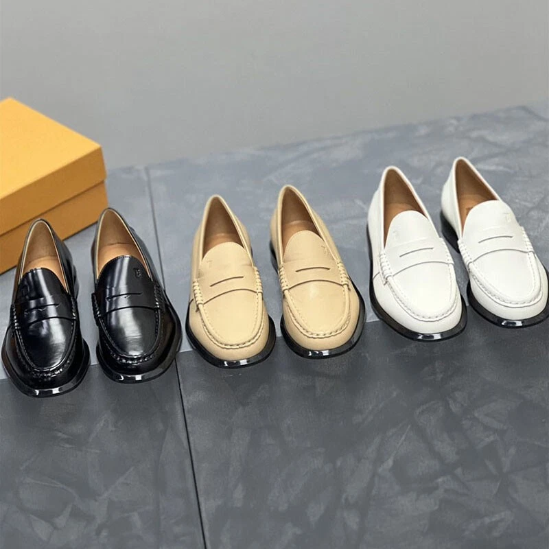 TOD’S Scarpe mocassini Tod's donna pelle fondo piatto punta tonda bocca bassa