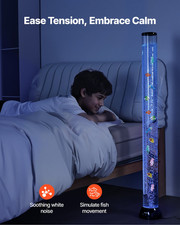 Sensory Bubble Tube Lamp, 4 ft Bubble Fish Tube, Sensory Aquarium Lamp with 10