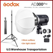 Godox AD300Pro 2.4G TTL HSS Pocket Outdoor light Li-ion Battery flash softbox