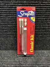 VTG Scripto Classic Kit Mechanical Pencil w/Refills & Erasers 02359 NOS 1996