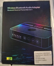 Bluetooth 5.3 Transmitter Receiver 3.5mm AUX RCA TV Home Stereo Audio Adapter US