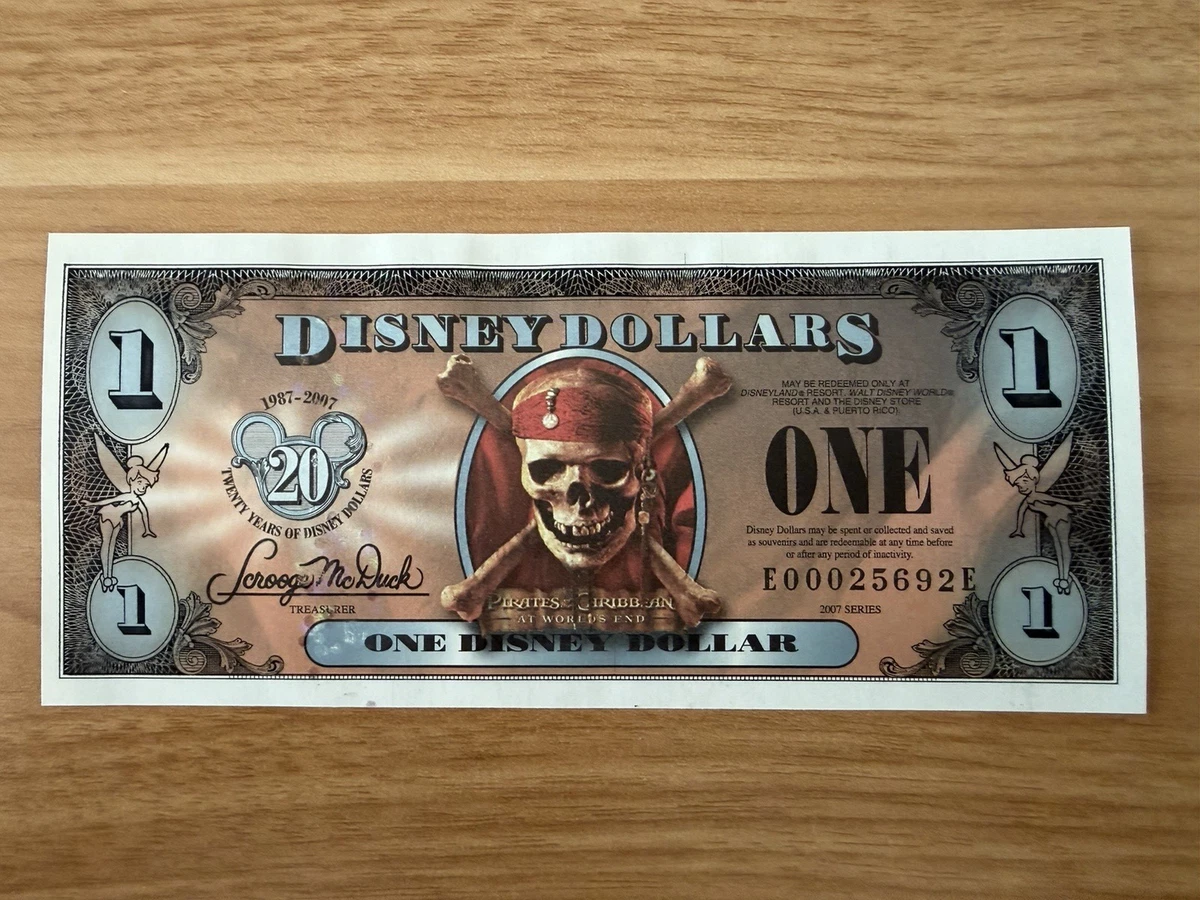 Pirates of the Caribbean Disney Dollars (1968-Now) for sale | eBay