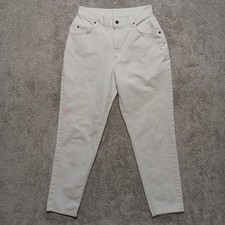 Vtg Lee Riders Jeans Women 14Med White Denim Mom Jeans Made in USA 90s 80s 29x29