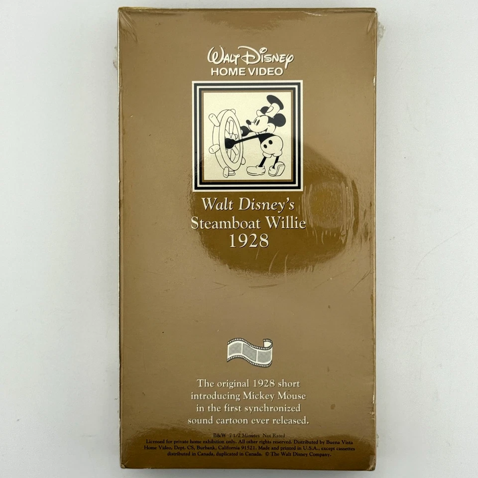 Walt Disney’s Steamboat Willie 1928 VHS Mickey Mouse Sealed - Image 2 of 4