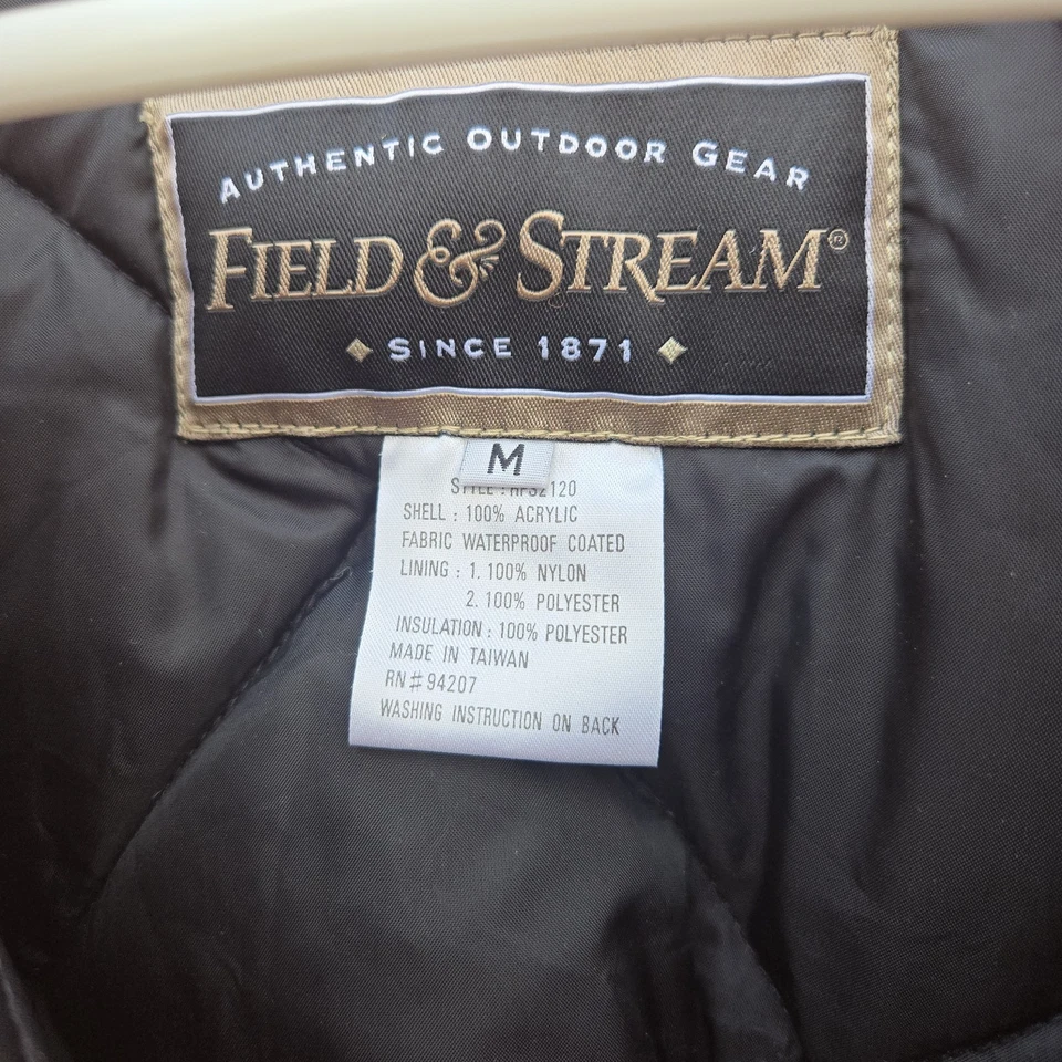 Vintage Field and Stream Blaze Camo Men's M Insulated Coveralls Full Snow Suit - Image 3 of 4