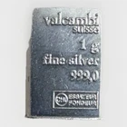 1 gram Silver Bar - Valcambi