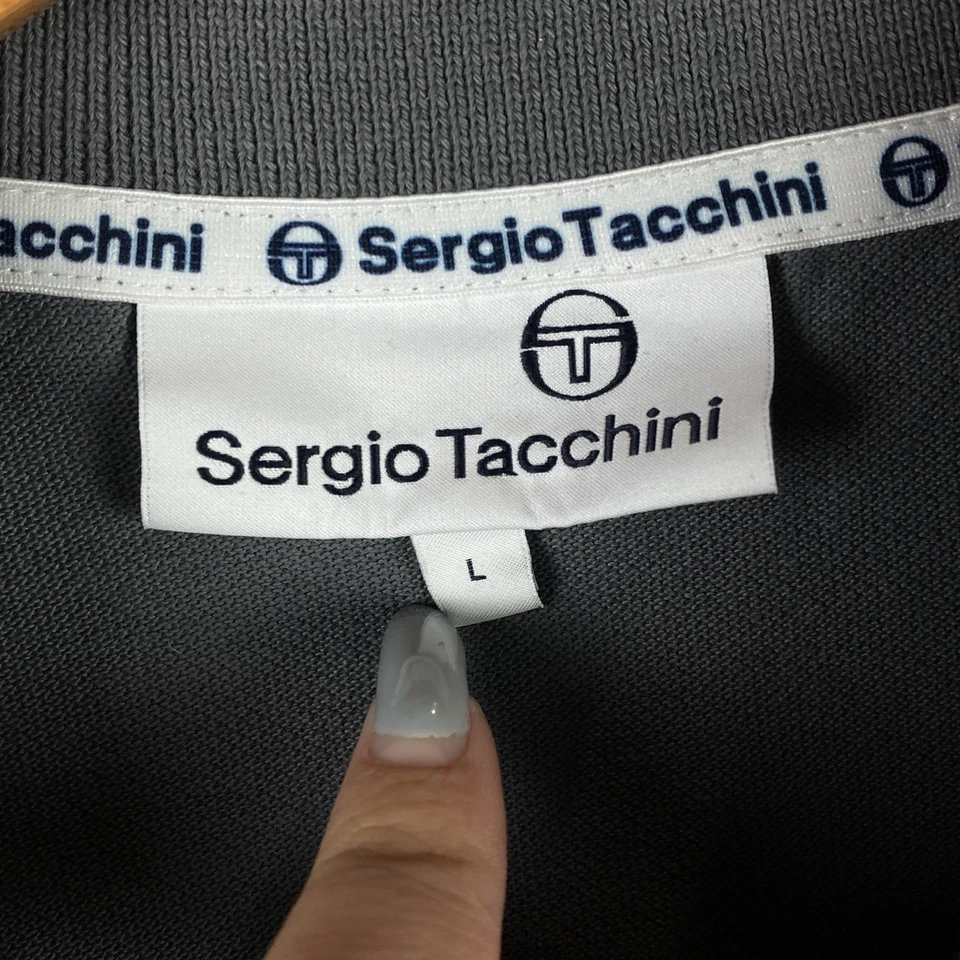 Винтажная мужская роскошная рубашка-поло Sergio Tacchini Y2K Италия размер L - Изображение 4 из 4
