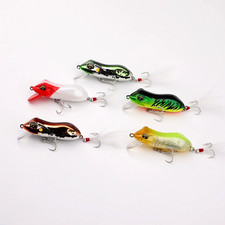 6Pcs 5.5cm/10g Surface Tree Frog Floating Lure for Bass Snakehead Crappie Trout
