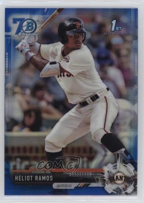 2017 Bowman Draft Chrome Blue Refractor 70th Anniversary /200 Heliot Ramos y8x