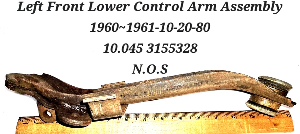 Conjunto de brazo de control delantero izquierdo AMC/Rambler ~ 1960 ~ 1961 10-20-80 original N.O.S. Foto 2 de 4