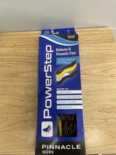 Powerstep Pinnacle Work Arch Support Orthotic Insoles for Work, Large