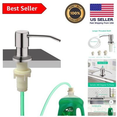 Elegant Kitchen Soap Dispenser with 47'' Tube - Multi-Purpose Brushed Nickel
