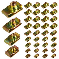 80 Piece U-Clip Nut Set for Auto Car, M4 M5 M6 M8 U-Nut Assortment 80