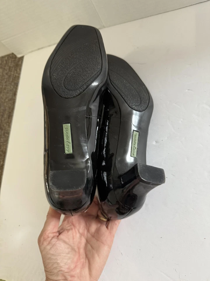 Zapatos Easy Spirit para mujer talla 9,5 charol tacón de gatito punta cuadrada Foto 4 de 4