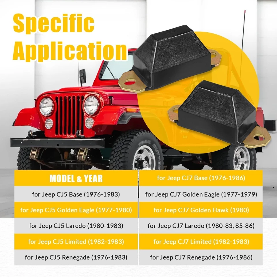 Juego de tope de tope universal 9,9137G para Jeep CJ5 1976-1983 y Jeep CJ7 1976-1986 Foto 4 de 4