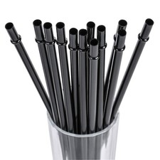 DAKOUFISH 13 Inch Long Black Reusable Plastic 13 Pack of 12 ,