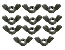 Steel Wing Nut Thread Zinc Plated Butterfly Fastener 1-3/4? Span, Lot of 11