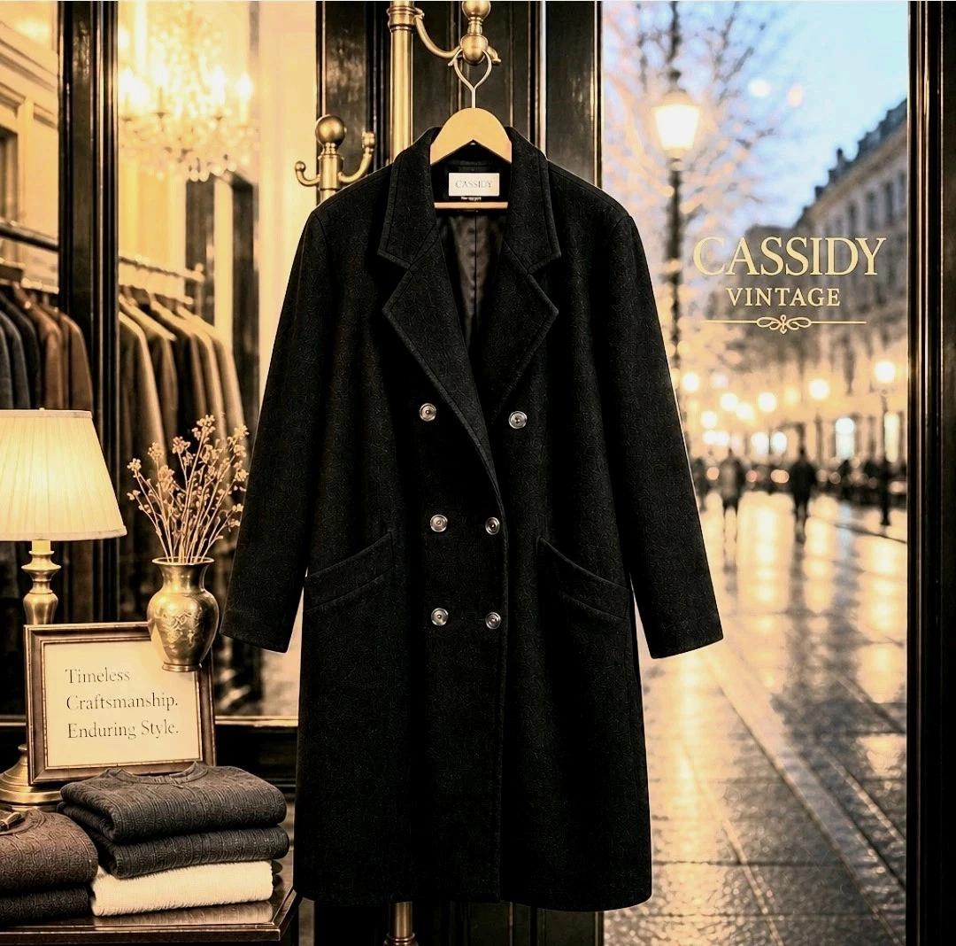 Black 1990s 100% Wool Vintage Coats, Jackets & Vests for Women for