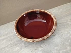 Vtg. Hull Oven Proof USA Brown Drip Cereal/Salad/Dessert Bowl, 6.75" dia