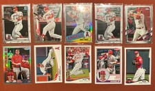 10 Card Lot  Mixed 1984 Chrome Mike Trout Mint Blue Sapphire