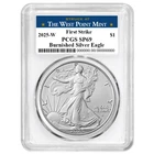 2025-W $1 1-oz Burnished American Silver Eagle PCGS SP69 FS West Point Label