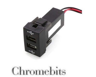 Autonet 12V In-Dash Dual USB Port Ladegerät Für Peugeot 307 2001-2019 Schwarz