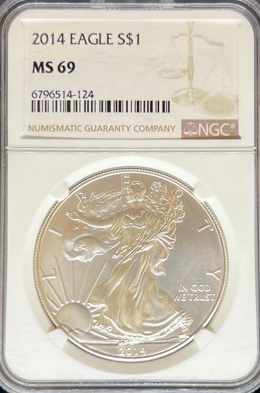 2014 Silver Eagle MS69 NGC (#PA6796514124)