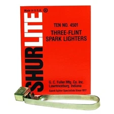 Shurlite Spark Lighter, Three-Flint Lighter with Attached Flints GC Fuller 4501