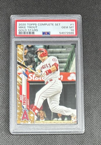 2020 Topps Complete Set Mike Trout #1 Gold Stars PSA 10 Gem Mint