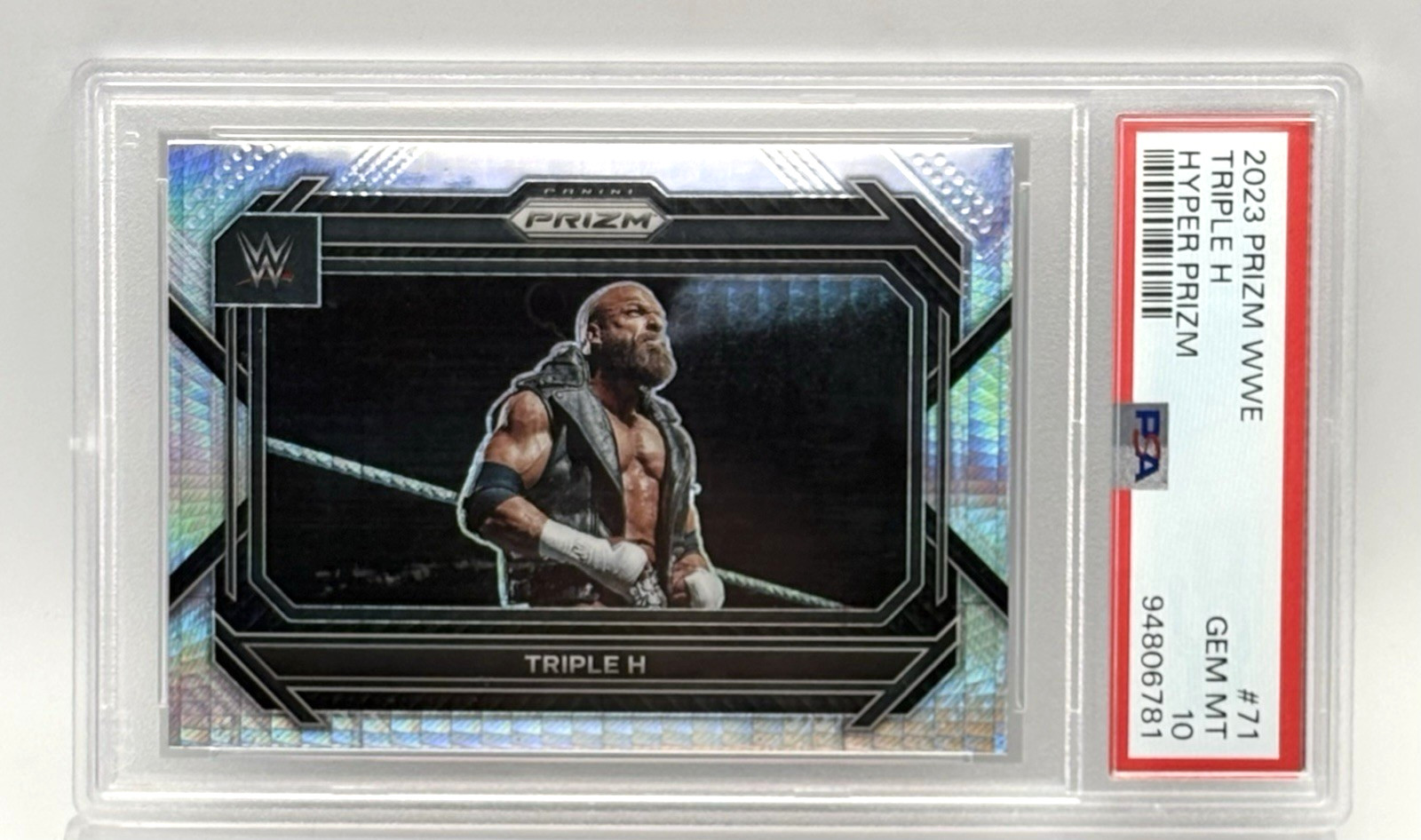 TRIPLE H - HHH - 2023 PANINI PRIZM WWE HYPER PRIZM - PSA 10 GEM MINT view 1