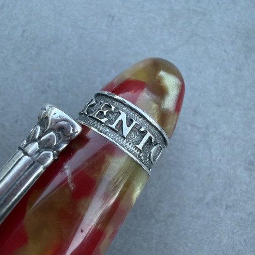 Delta Sorrento Limited Edition Marble Red & Sterling Rollerball Pen - #037/100 - 第 7/23 張圖片
