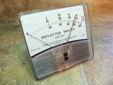 Bird 43 Thruline 30Ua Wattmeter Element Slug Reading Meter Face with Alarm Arm