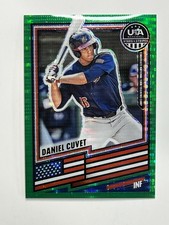2025 Panini USA Baseball Stars & Stripes, Daniel Cuvet, Green Pulsar Prizm, /25