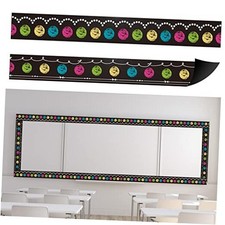 12 Piece Magnetic Black Bulletin Board Border Classroom Magnetic Chalkboard
