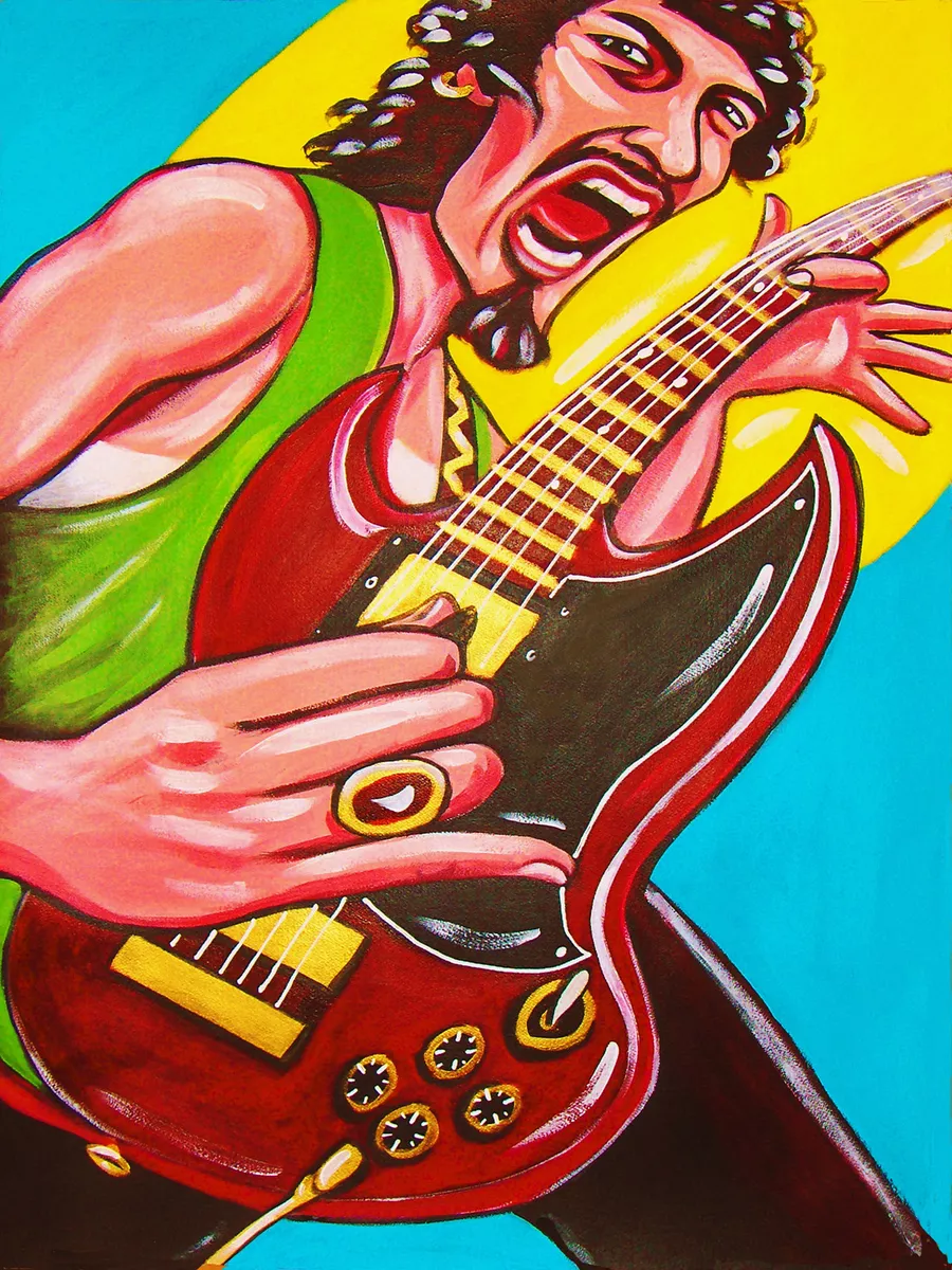 CARLOS SANTANA PRINT poster woodstock concert abraxas cd