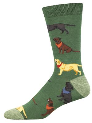 Herren Labrador Socken Socksmith LOVING LABRADORS Design Bamboo-Mix Grün
