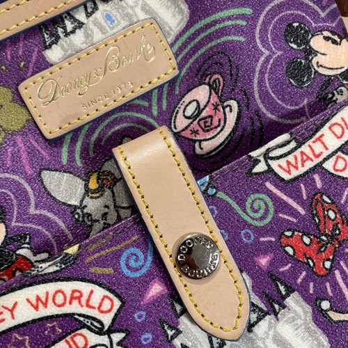 Dooney & Bourke Disney Mickey Tinker Bell Dumbo Purple Crossbody Bag Excllent - Picture 13 of 16