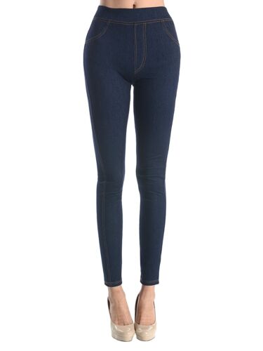 Women-Stretch Pencil Pants High Waist Skinny Jeggings Jeans Casual Slim WP5000 - Picture 3 of 7