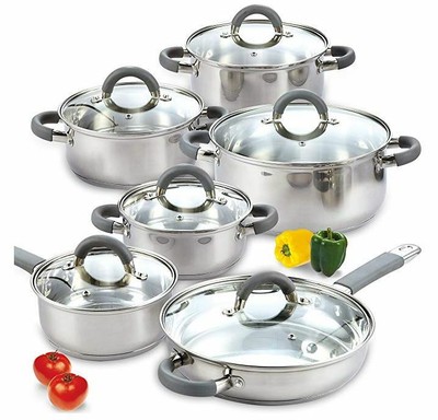 Induction Cooktop Cookware Set Stainless Steel Cooking Pots Pans
